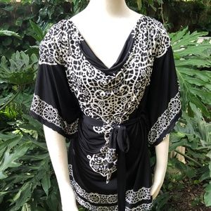 Clara Sun Woo Top Black White Lace Design